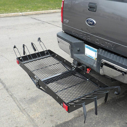 Tow Tuff 62 Inch Steel Cargo Carrier and Bike Rack, Fits All 2 Inch Receivers - Find Fresh Goods
