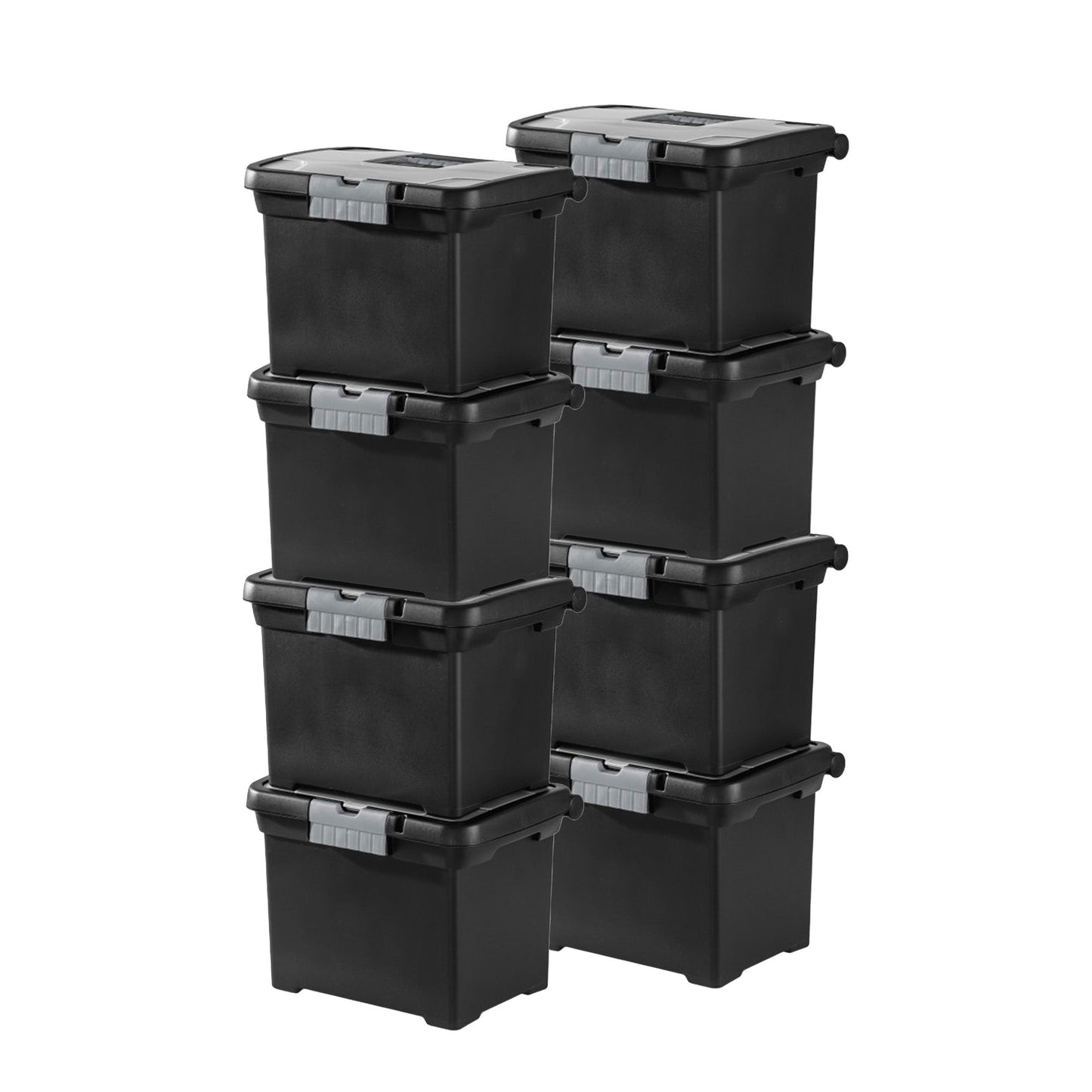 Sterilite Portable Lockable File Box Organizer with Handle (8 Pack)