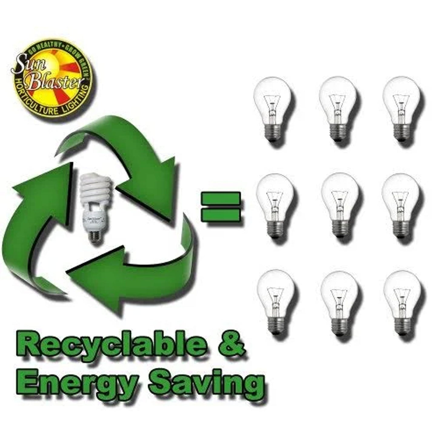 SunBlaster SL0900151 13 Watt Indoor Plant Grow Light Set with 4 CFL Lightbulbs