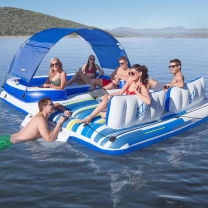 Bestway Hydro-Force Tropical Breeze 6 Person Inflatable Party Island Water Float