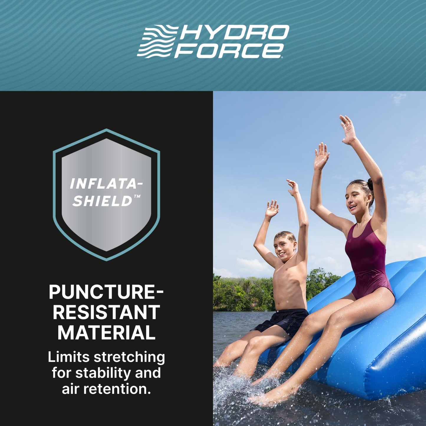 Bestway Hydro Force Detachable Summer Slide 5 Person Inflatable Activity Island