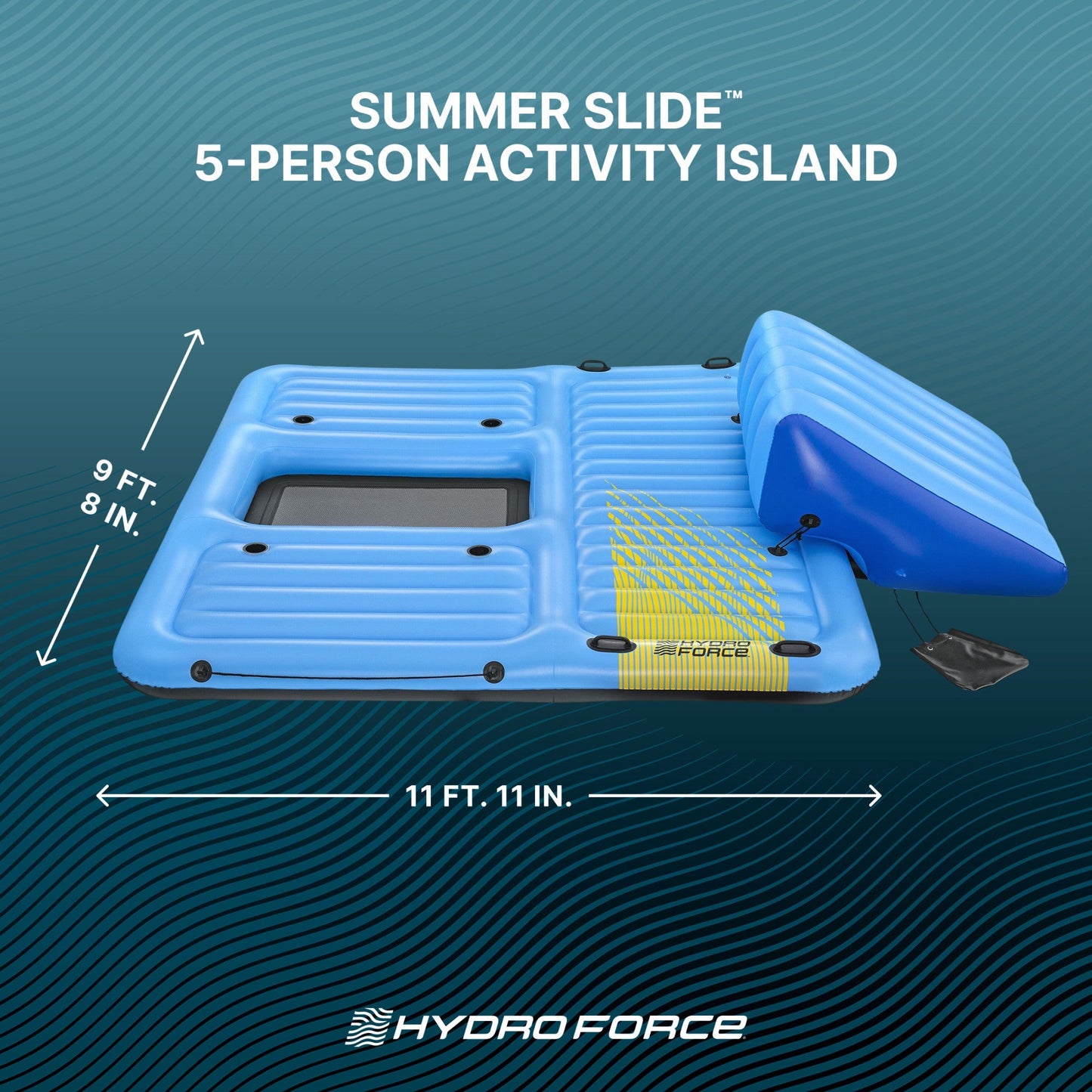 Bestway Hydro Force Detachable Summer Slide 5 Person Inflatable Activity Island