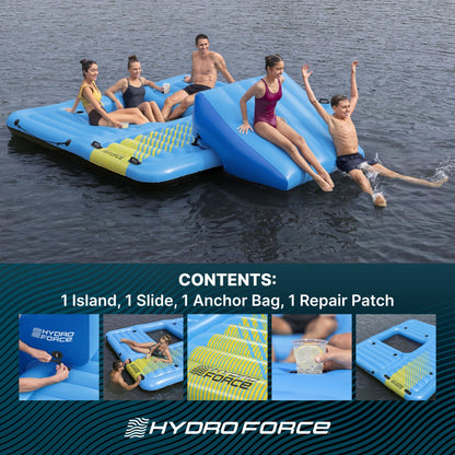 Bestway Hydro Force Detachable Summer Slide 5 Person Inflatable Activity Island