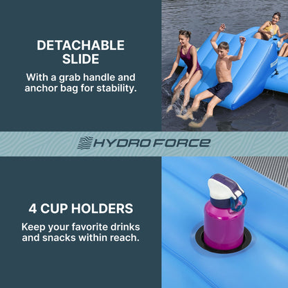 Bestway Hydro Force Detachable Summer Slide 5 Person Inflatable Activity Island