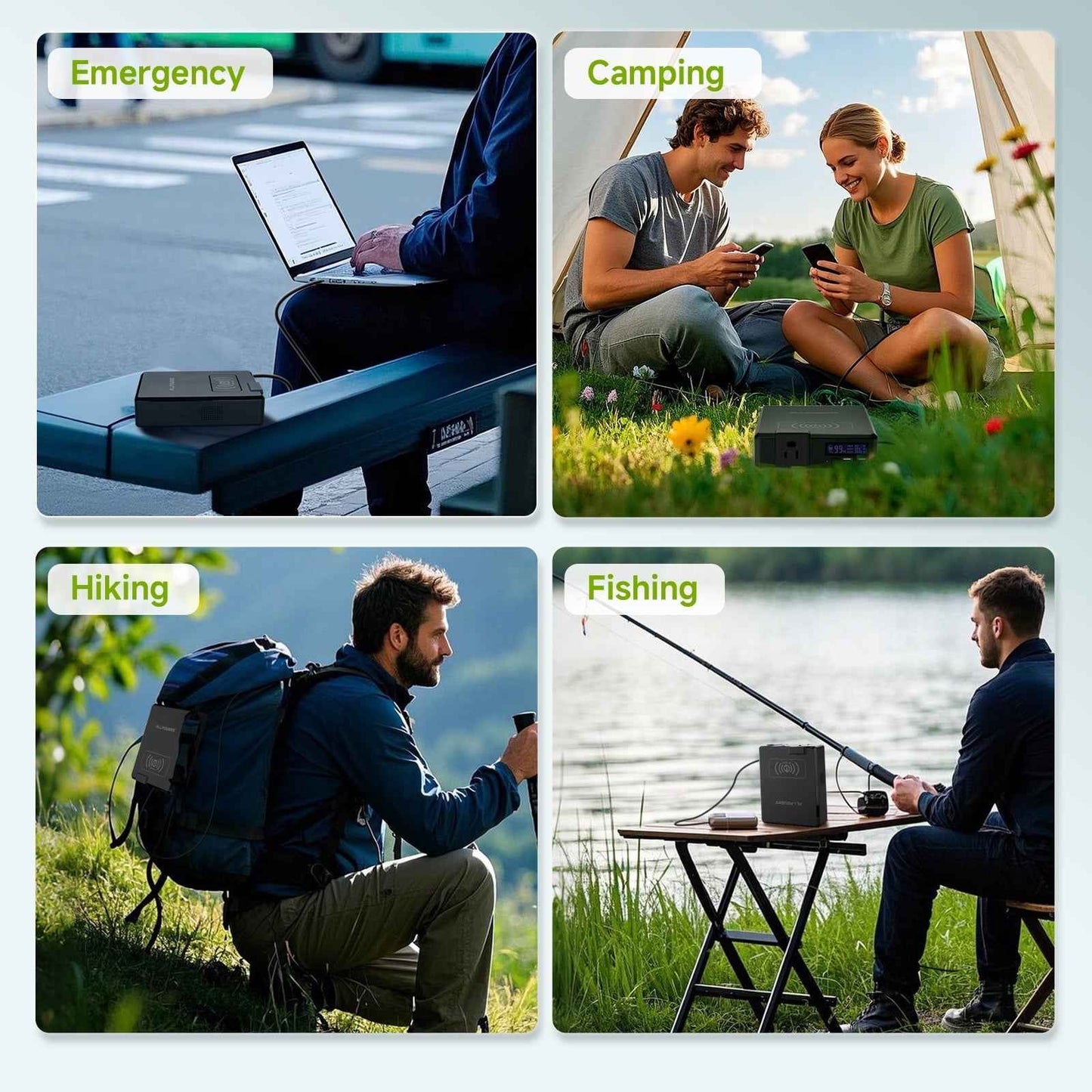 ALLPOWERS 200W Portable Power Station, 154Wh Solar Generator with AC Output, Wireless Charger Power Bank Backup Battery for Camping Emergency