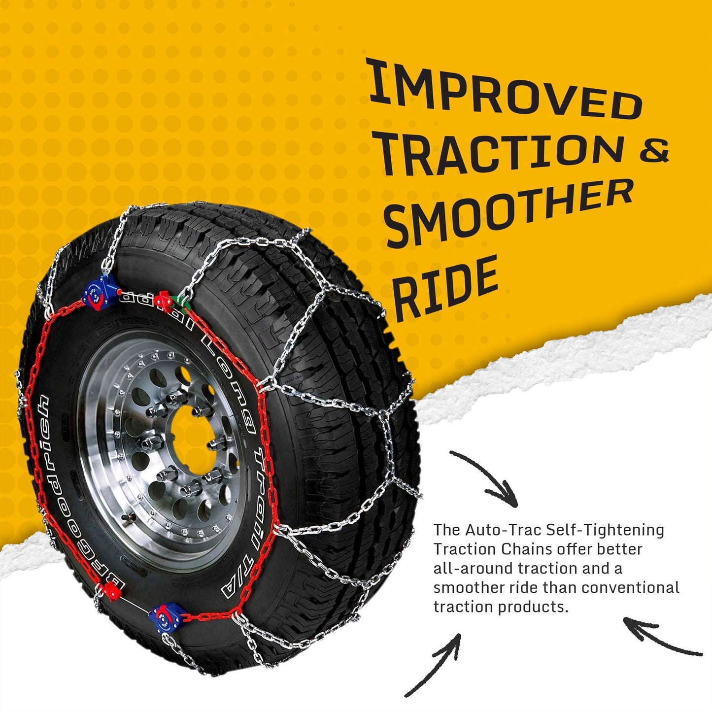 Auto-Trac 232105 Series 2300 Pickup Truck/SUV Traction Snow Tire Chains, Pair - Find Fresh Goods