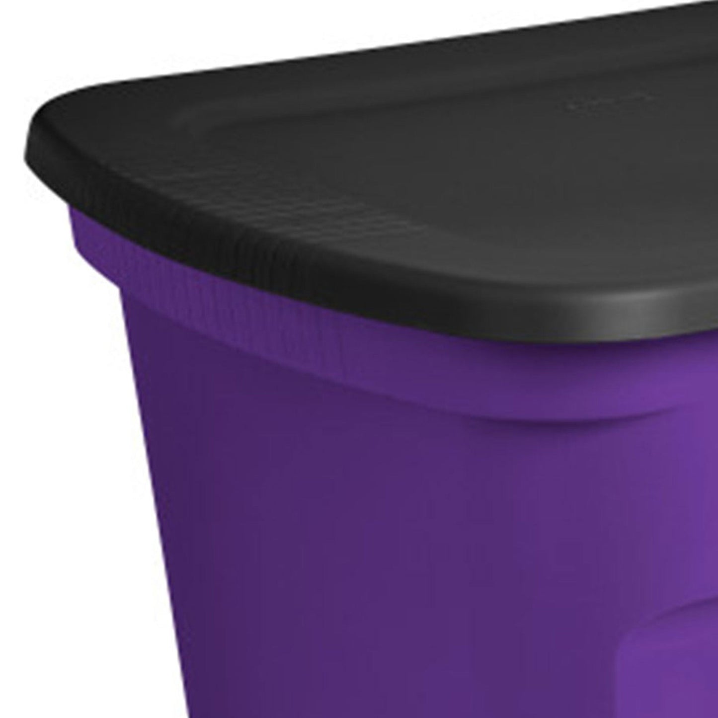 Sterilite 18 Gallon Storage Tote Stackable Plastic Bin with Lid, Purple, 24 Pack