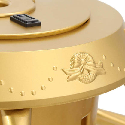 Home Heritage 1-1.75" Artificial Christmas Tree Base Rotating Metal Stand, Gold