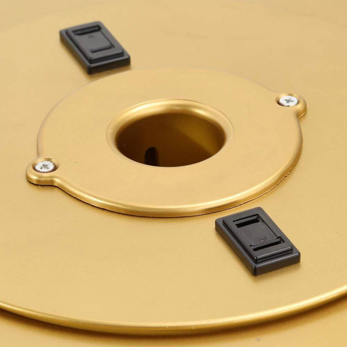 Home Heritage 1-1.75" Artificial Christmas Tree Base Rotating Metal Stand, Gold