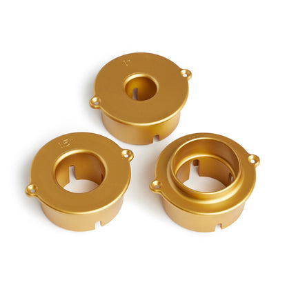 Home Heritage 1-1.75" Artificial Christmas Tree Base Rotating Metal Stand, Gold