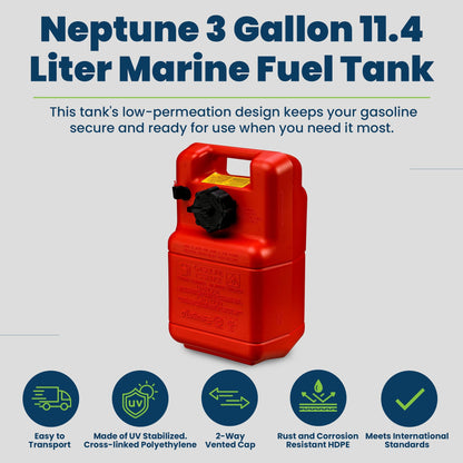 Scepter Neptune 3 Gallon 11.4 Liter EPA + CARB Tank, Red, 8590 - Find Fresh Goods