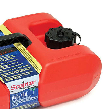 Scepter 3 Gallon EPA and CARB Certified Marine Portable Gas Can with Hard Cap - Find Fresh Goods