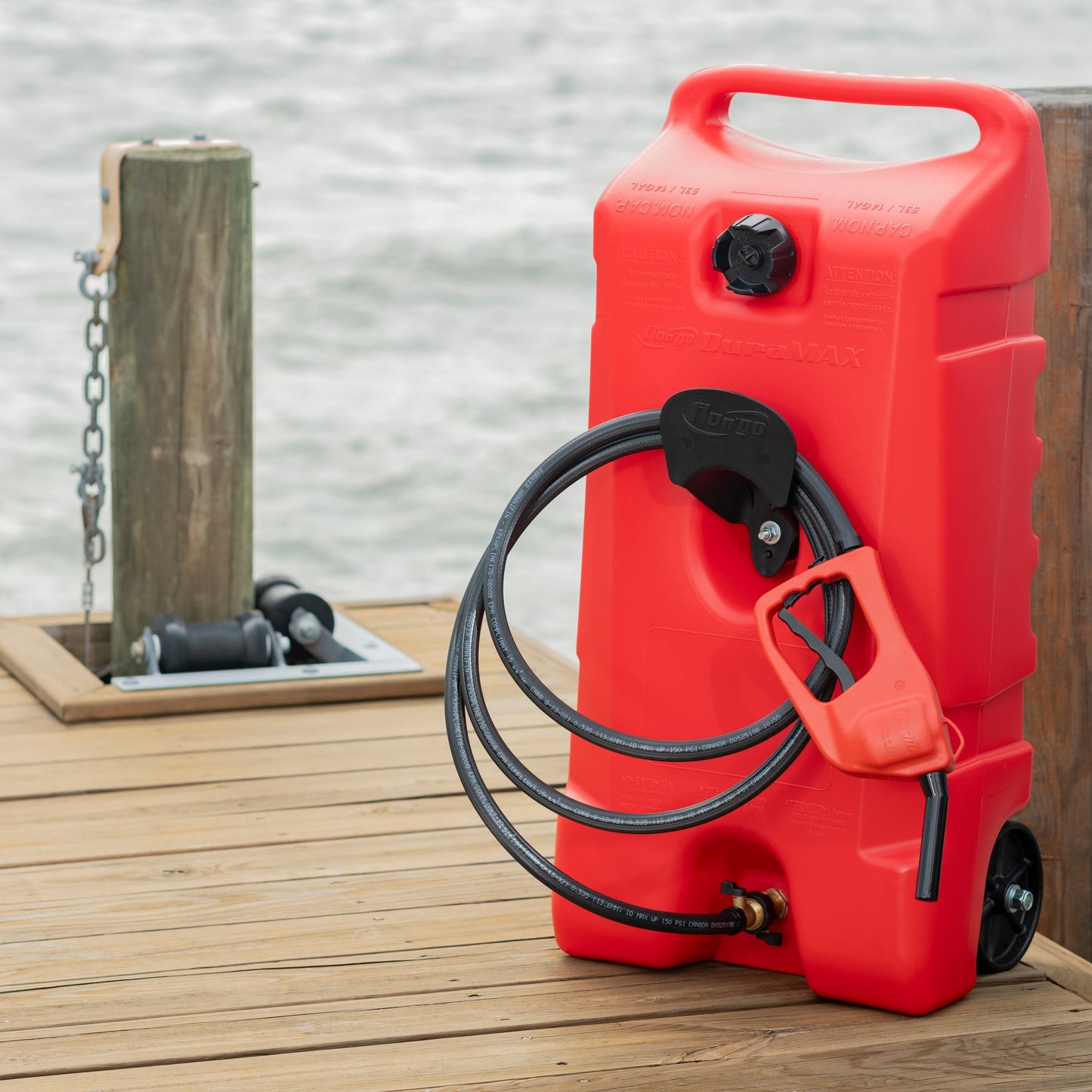 Scepter Flo N' Go Duramax 14 Gal Gas Fuel Tank Container Caddy Can & Pump, Red - Find Fresh Goods