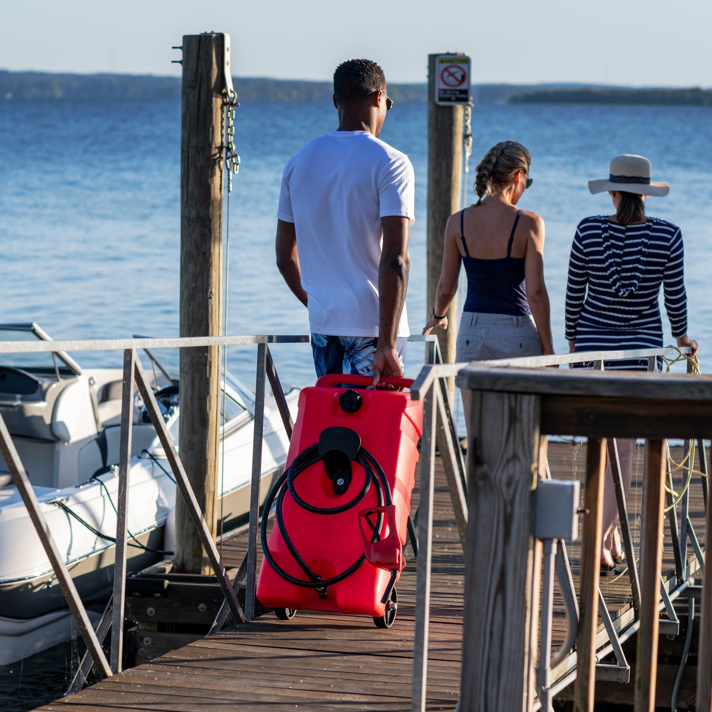 Scepter Flo N' Go Duramax 14 Gal Gas Fuel Tank Container Caddy Can & Pump, Red - Find Fresh Goods