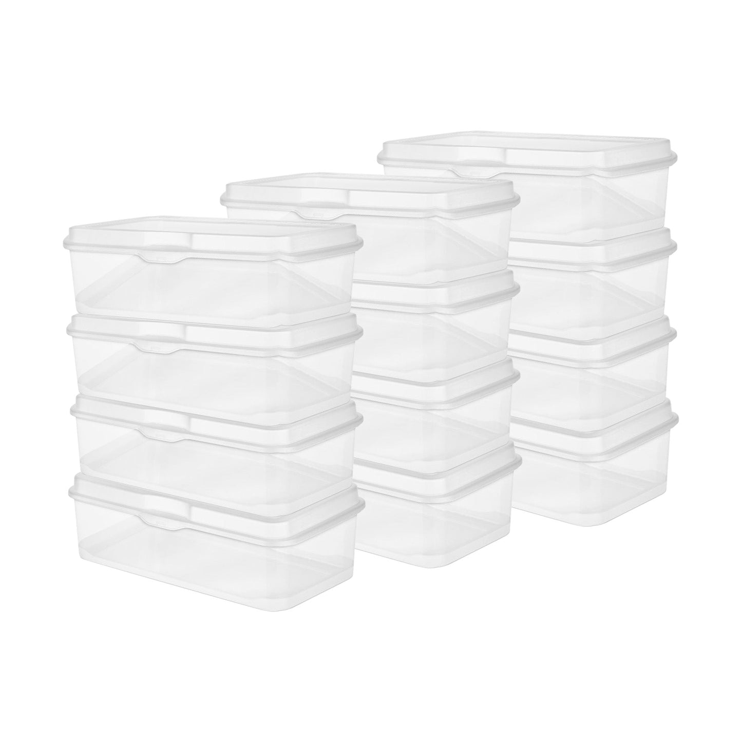 Sterilite Plastic Stacking FlipTop Latching Storage Container, Clear, (12 Pack)