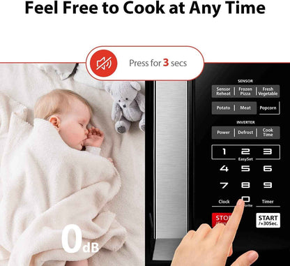 Toshiba 1.6 cu. ft. Microwave Oven with Inverter Technology, 1250 Watts, LCD Display and Smart Sensor, Stainless Steel, ML-EM45PIT(SS)