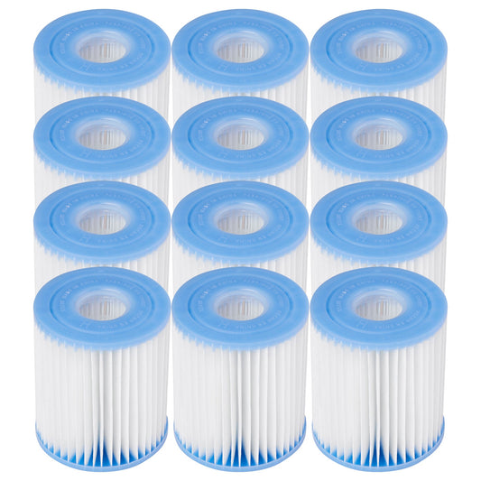 Intex Swimming Pool Easy Set Filter Cartridge Replacement Type H (12 Pack)