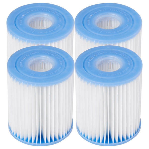 Intex Swimming Pool Easy Set Filter Cartridge Replacement - Type H (4 Pack)