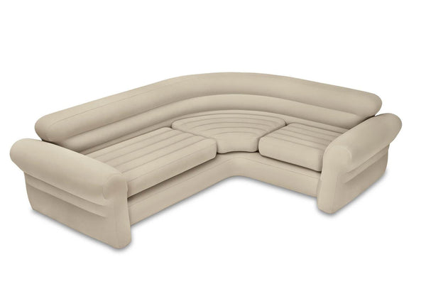 Intex Inflatable Corner Living Room Neutral Sectional Sofa 68575EP (2 Pack)