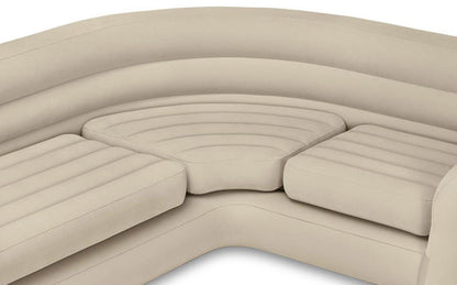 Intex Inflatable Corner Living Room Neutral Sectional Sofa 68575EP (3 Pack)