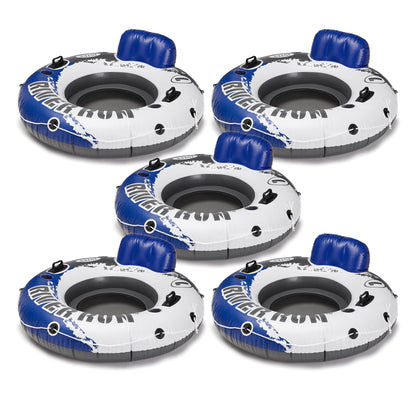 Intex River Run 1 Person Inflatable Floating Tube Lake/Pool/Ocean Raft (5 Pack)