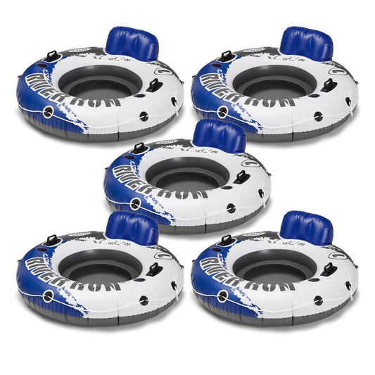 Intex River Run 1 Person Inflatable Floating Tube Lake/Pool/Ocean Raft (5 Pack)