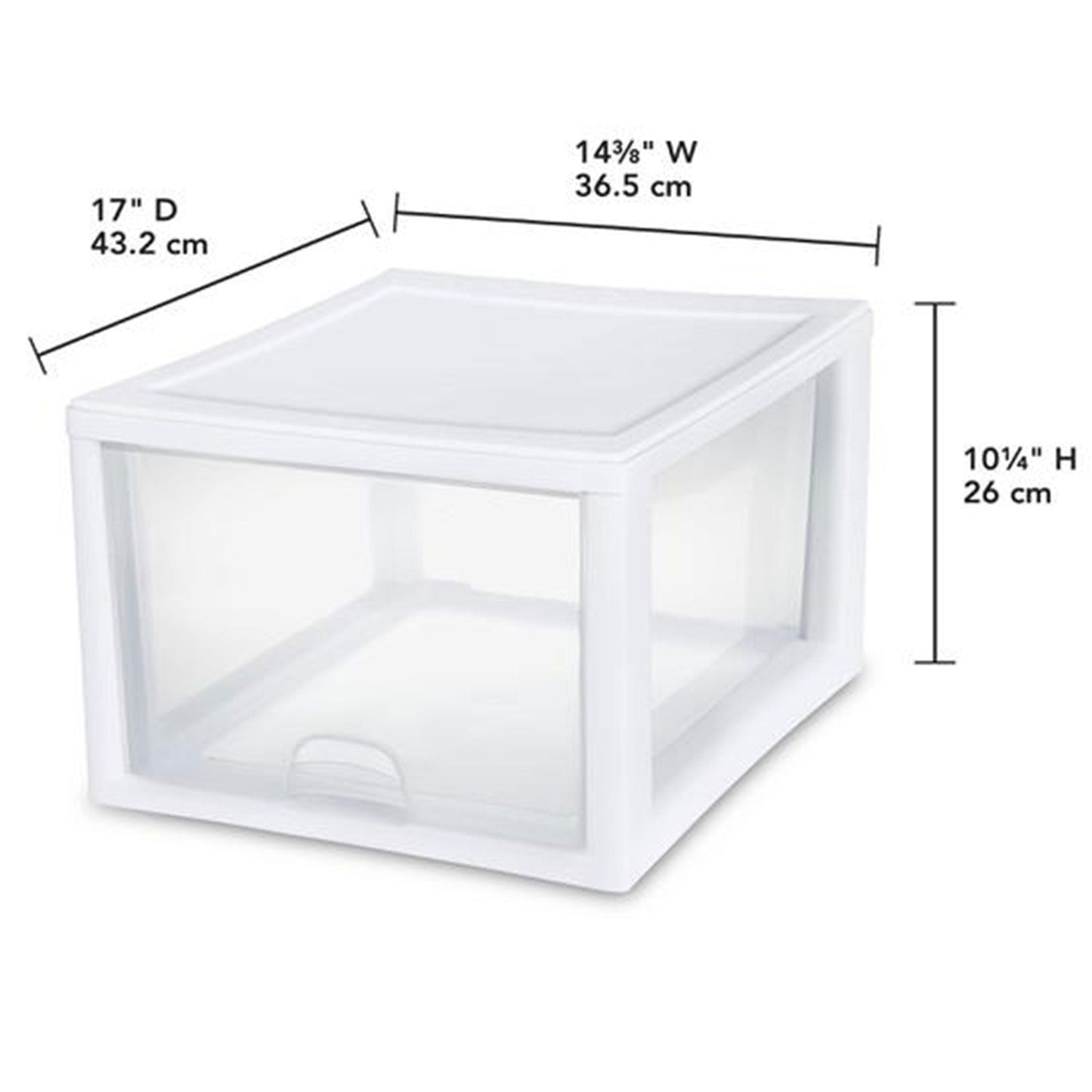 Sterilite 27 Qt (4 Pk) & 16 Qt (6 Pk) Stackable Plastic Storage Drawer Container