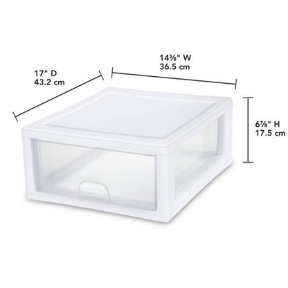 Sterilite 27 Qt (4 Pk) & 16 Qt (6 Pk) Stackable Plastic Storage Drawer Container