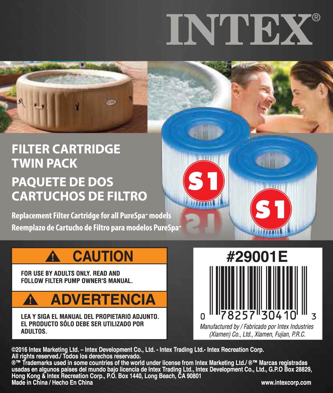 Intex Removable Slip-Resistant Seat For Inflatable Pure Spa Hot Tub + Filters