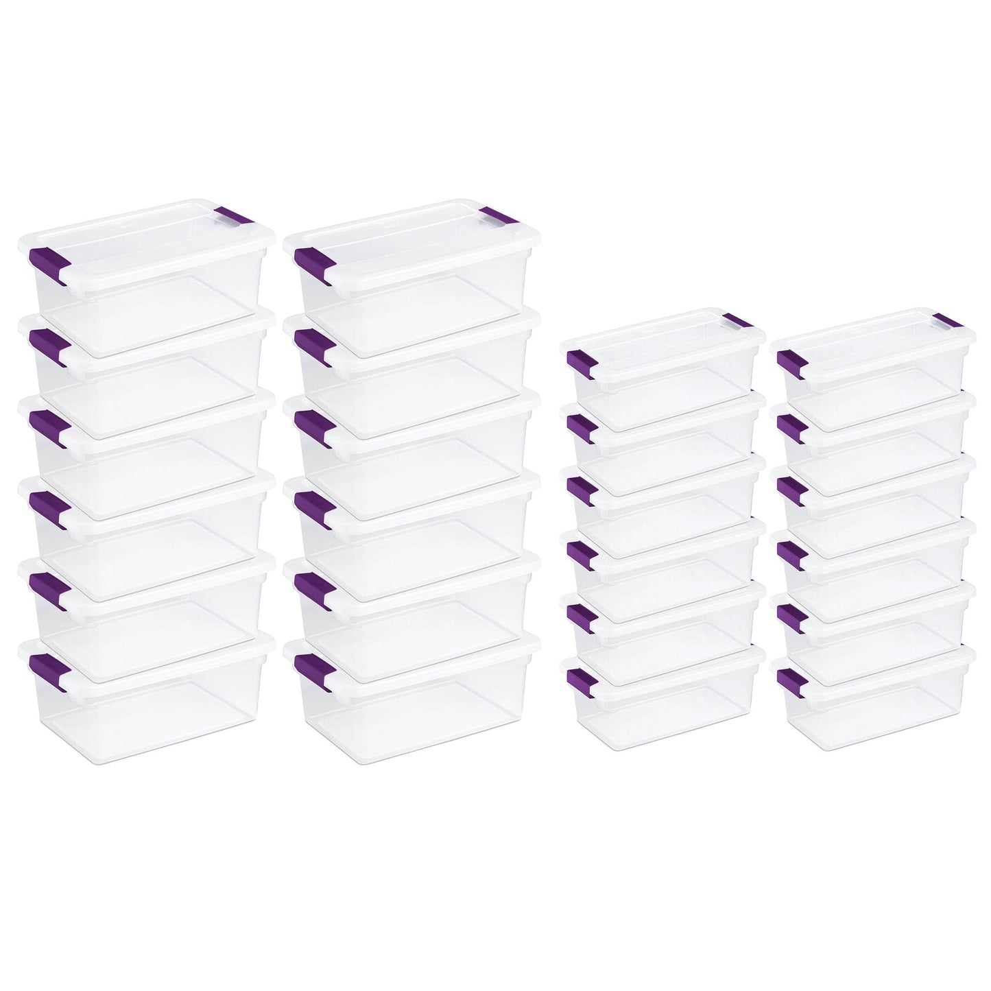 Sterilite 15 Quart Storage Tote, 12 Pack, and 6 Quart Storage Tote, 12 Pack