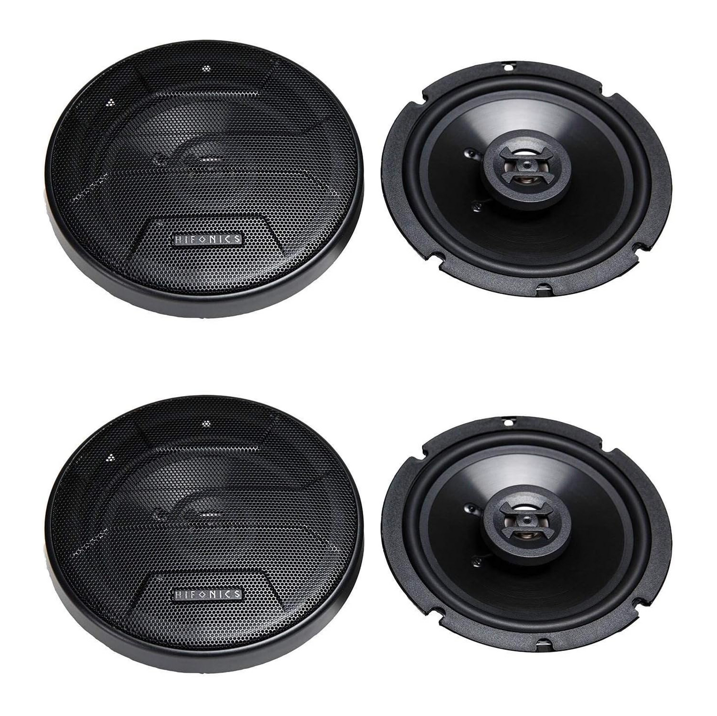 Hifonics Zeus ZS65CXS 6.5 Inch 3 Way 300W Shallow Coaxial Speakers, 2 Pair - Find Fresh Goods