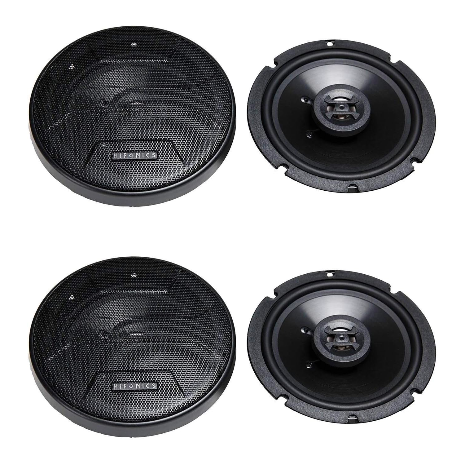 Hifonics Zeus ZS65CXS 6.5 Inch 3 Way 300W Shallow Coaxial Speakers, 2 Pair - Find Fresh Goods