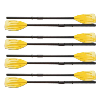 Intex Set of 48" Paddles Plastic Ribbed French Oars for Inflatable Boat (4 Pack)