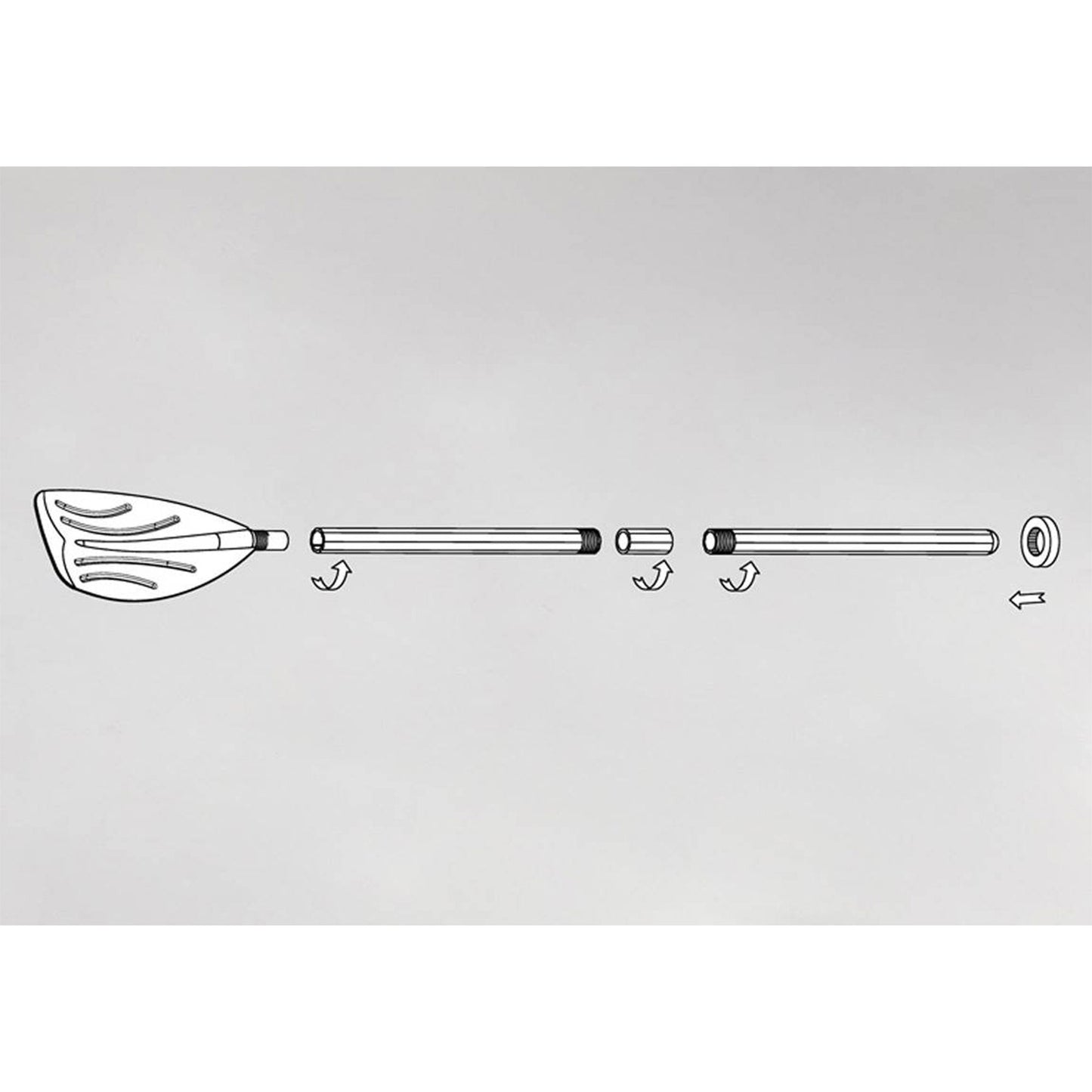 Intex Set of 48" Paddles Plastic Ribbed French Oars for Inflatable Boat (4 Pack)