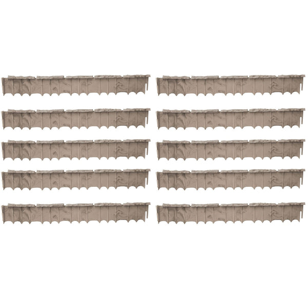 Suncast Quick Edge Resin Material 35 Inch Single Strip Lawn Edging (10 Pack)