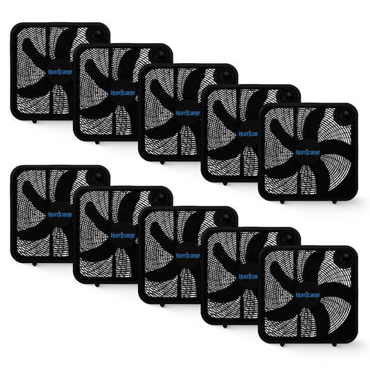Hurricane 20" Classic Series Floor Box Fan with 3 Speed Settings, Black, 10 Pack