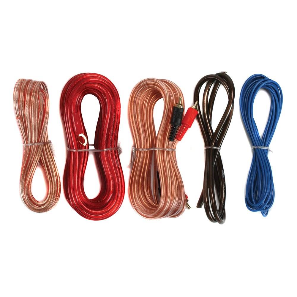 Crunch PX-1000.2 2 Channel 1000W Car Stereo Amplifier + Amp Wiring Kit (2 Pack) - Find Fresh Goods