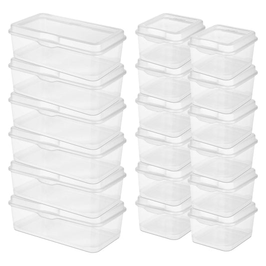 Sterilite Large Latching Storage Box, 6 Pack, and Small Latching Storage Box, 12 Pack