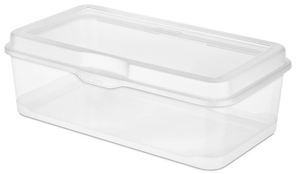 Sterilite Large Latching Storage Box, 6 Pack, and Small Latching Storage Box, 12 Pack