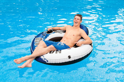 Intex River Run II Inflatable Pool Tube Float & Floating Lake Raft (3 Pack)