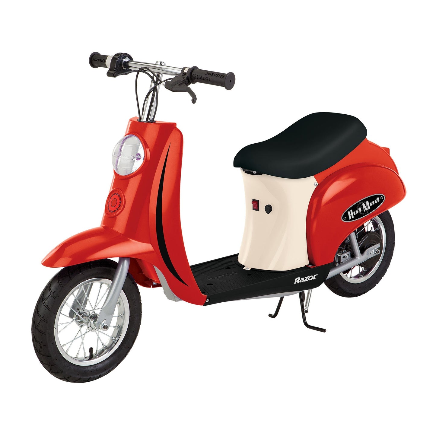 Razor Pocket Mod Miniature Euro 24 Volt Electric Retro Scooters, 1 Red & 1 Black