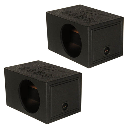 Q-Power QBOMB10VL Single 10" Vented Ported Car Subwoofer Box Enclosure (2 Pack) - Find Fresh Goods