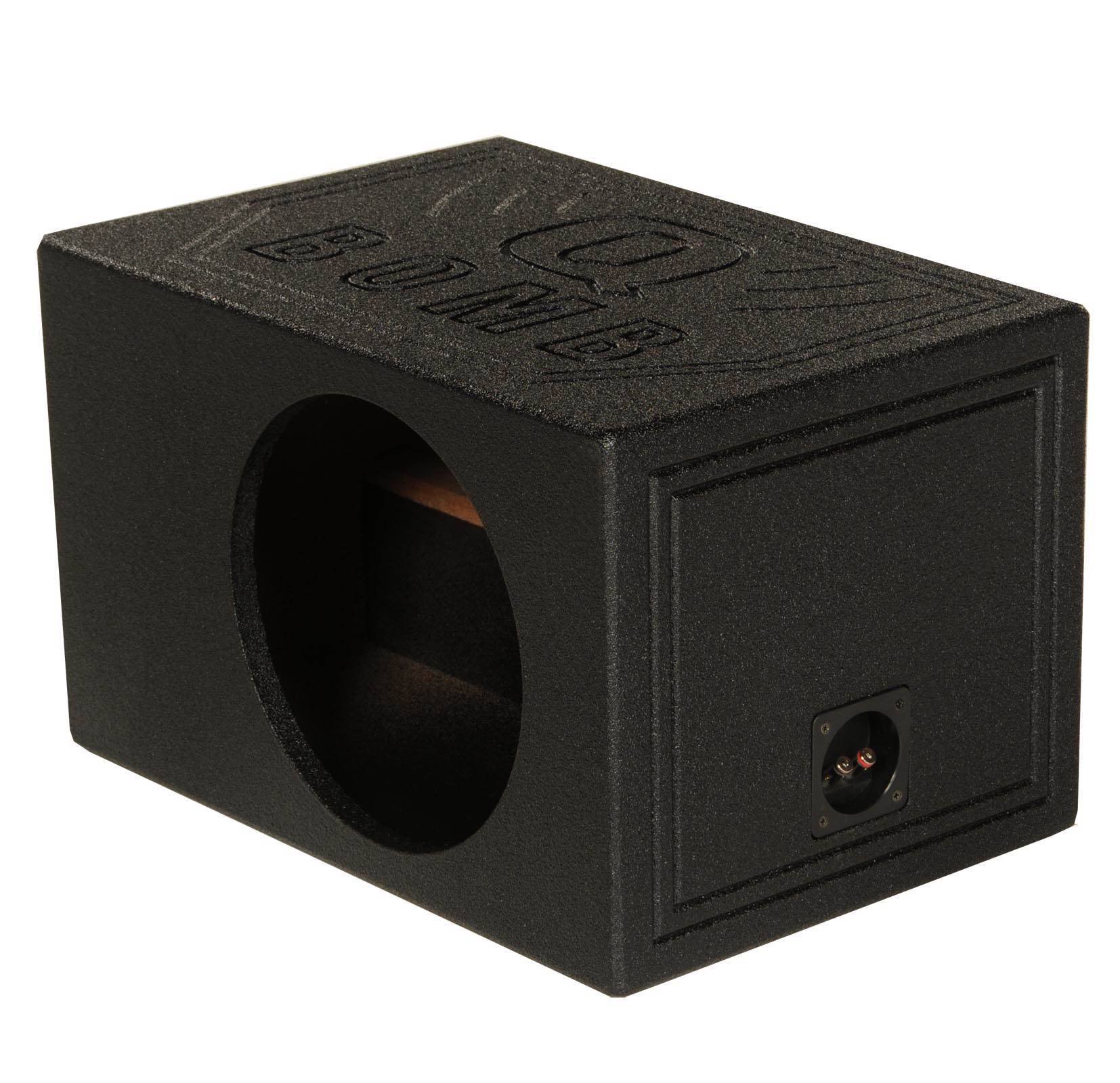 Q-Power QBOMB10VL Single 10" Vented Ported Car Subwoofer Box Enclosure (2 Pack) - Find Fresh Goods