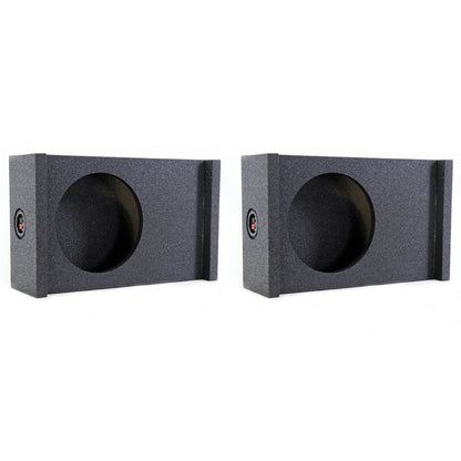 Q-Power Single 12-Inch Universal Downfire/Behind Seat Sub Box (2 Pack) - Find Fresh Goods