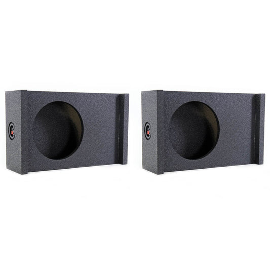 Q-Power Single 12-Inch Universal Downfire/Behind Seat Sub Box (2 Pack) - Find Fresh Goods