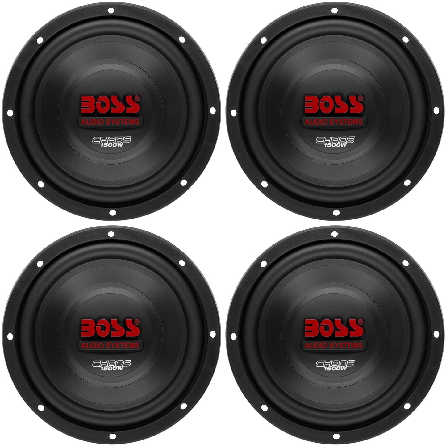 Boss 10" 1500W Car Subwoofer Audio DVC Power Sub Woofer 4 Ohm Stereo (4 Pack) - Find Fresh Goods