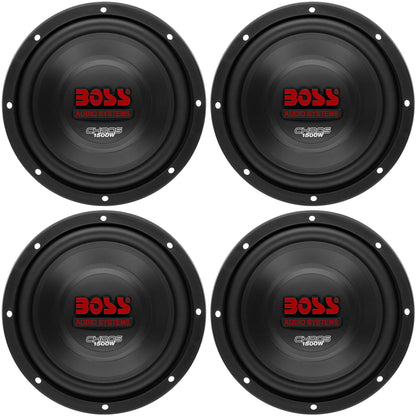 Boss 10" 1500W Car Subwoofer Audio DVC Power Sub Woofer 4 Ohm Stereo (4 Pack) - Find Fresh Goods