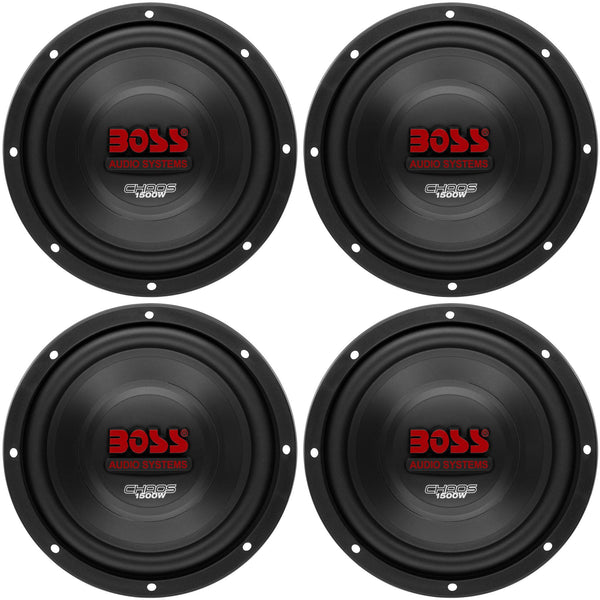 Boss 10" 1500W Car Subwoofer Audio DVC Power Sub Woofer 4 Ohm Stereo (4 Pack)