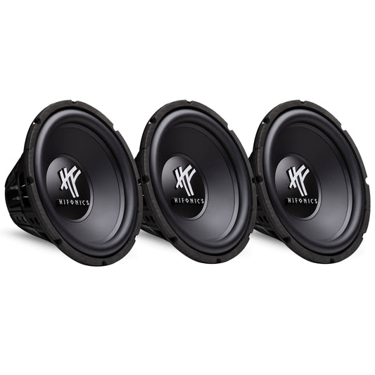 Hifonics 12" 800 Watt 4 Ohm DVC Car Audio Subwoofer Power Bass Sub (3 Pack) - Find Fresh Goods