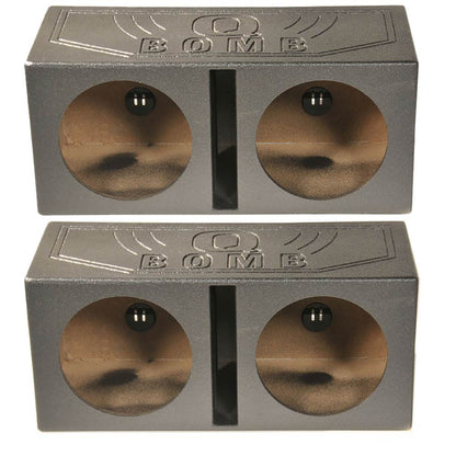 Q-POWER 15V Dual 15" Vented Port Subwoofer Sub Box w/ Bedliner Spray (2 Pack) - Find Fresh Goods